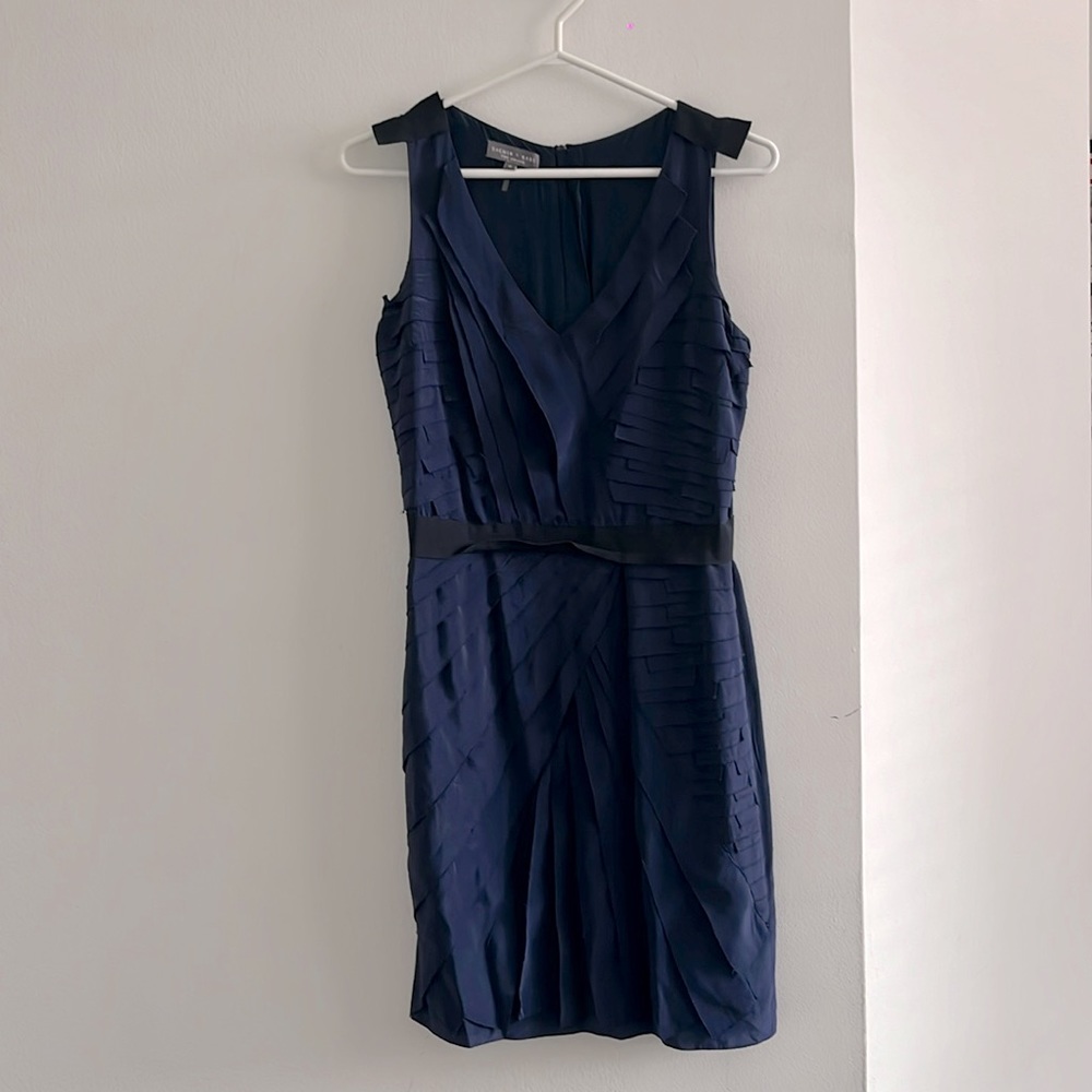 Sachin + Babi Navy Blue Silk Dress Size 4